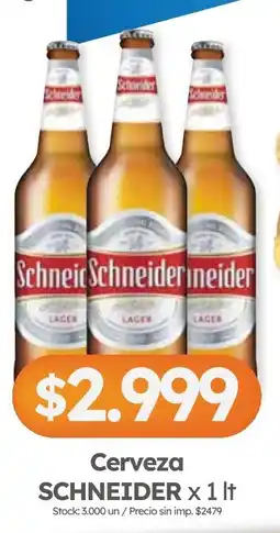 Cordiez Schneider cerveza oferta