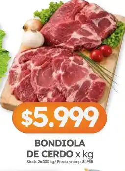 Cordiez Bondiola de cerdo oferta