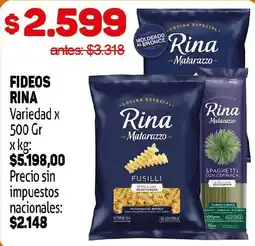 Makro Rina fideos variedad oferta