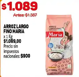 Makro Maria arroz largo fino oferta