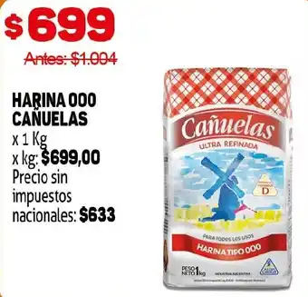 Makro Cañuelas harina tipo 000 oferta