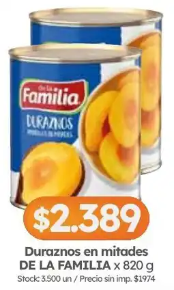 Cordiez De la familia duraznos en mitades oferta