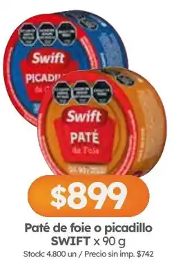 Cordiez Swift paté de foie o picadillo oferta