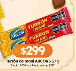 Cordiez Arcor turron mani oferta