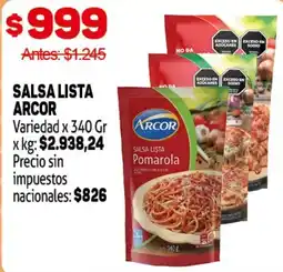 Makro Arcor salsa lista oferta