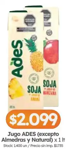 Cordiez AdeS jugo soja oferta