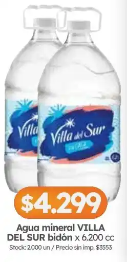 Cordiez Villa del sur agua mineral oferta