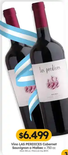 Cordiez Las perdices vino cabernet sauvignon o malbec oferta