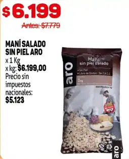 Makro aro maní salado sin piel oferta