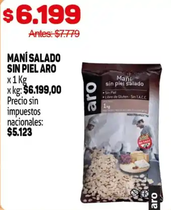 Makro aro maní salado sin piel oferta
