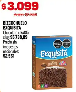 Makro Bizcochuelo exquisita oferta