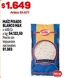 Makro m&k maíz pisado blanco oferta