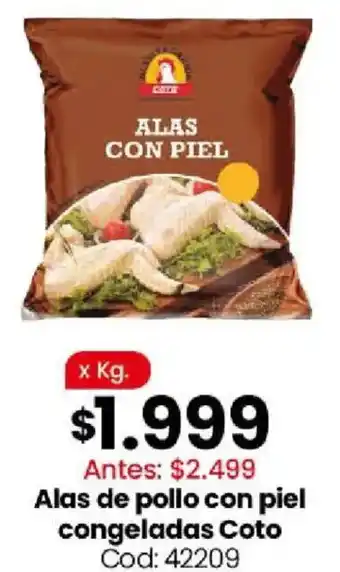 Coto Coto alas de pollo con piel congeladas oferta