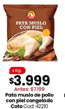 Coto Coto pata muslo de pollo con piel congelado oferta