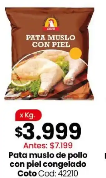 Coto Coto pata muslo de pollo con piel congelado oferta