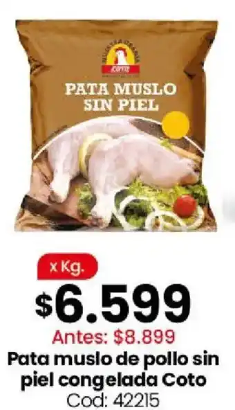 Coto Coto pata muslo de pollo sin piel congelada oferta