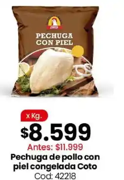 Coto Coto pechuga de pollo con piel congelada oferta