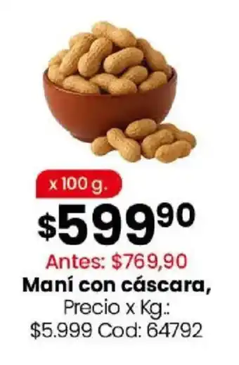 Coto Maní con cáscara oferta