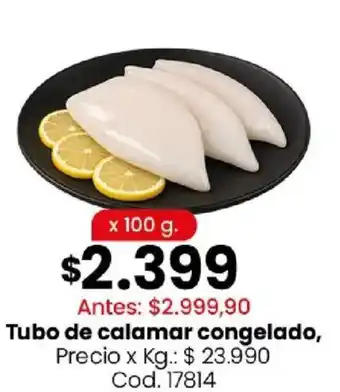 Coto Tubo de calamar congelado oferta