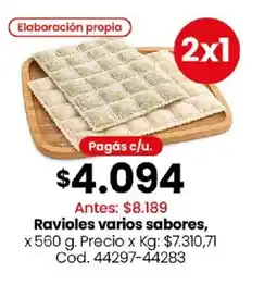 Coto Ravioles varios sabores oferta