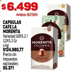 Makro Café la morenita capsulas oferta