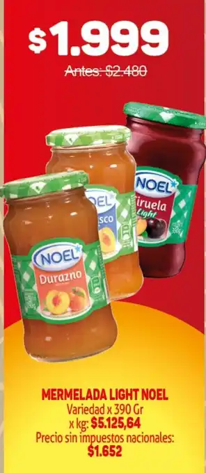 Makro Noel mermelada light oferta