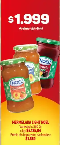 Makro Noel mermelada light oferta