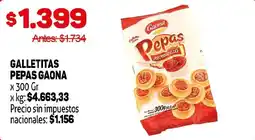 Makro Gaona galletitas pepas membrillo oferta