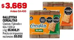 Makro Cereafitas galletitas oferta