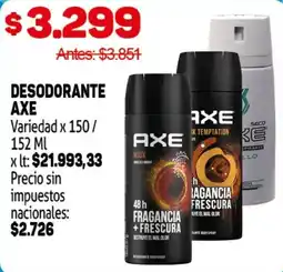 Makro Axe desodorante oferta