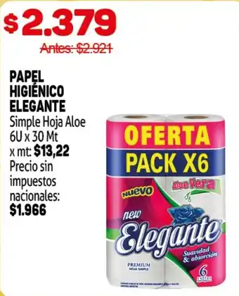 Makro Elegante papel higiénico oferta