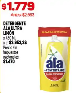 Makro Ala detergente ultra limón oferta