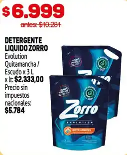 Makro Zorro detergente liquido quitamanchas oferta