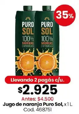 Coto Puro sol jugo de naranja oferta