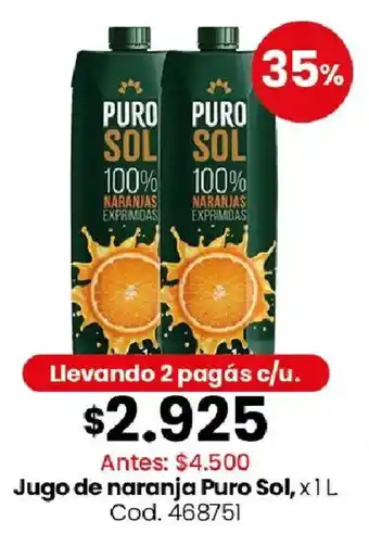 Coto Puro sol jugo de naranja oferta