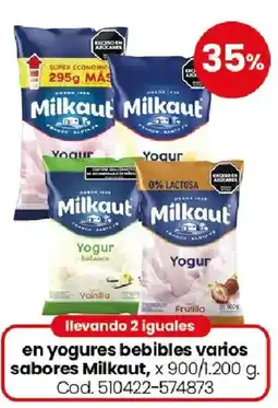Coto Milkaut en yogures bebibles varios sabores oferta