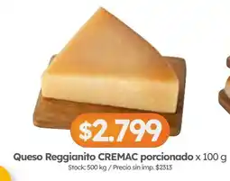 Cordiez Cremac queso reggianito oferta