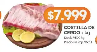 Cordiez Costilla de cerdo oferta