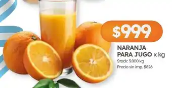Cordiez Naranja para jugo oferta