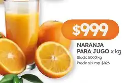 Cordiez Naranja para jugo oferta