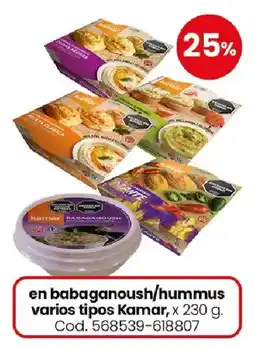 Coto Kamar en babaganoush/hummus varios tipos oferta
