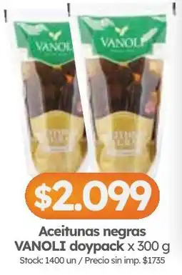 Cordiez Vanoli aceitunas negras oferta