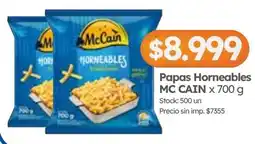 Cordiez Mc Cain papas horneables oferta