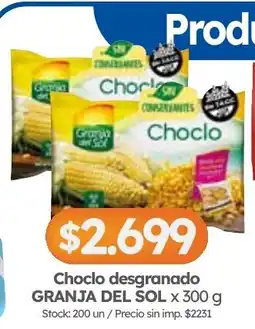 Cordiez Granja del sol choclo desgranado oferta