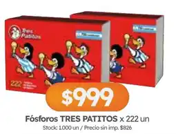 Cordiez Tres Patitos fósforos oferta