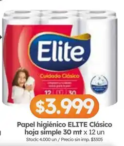 Cordiez Elite papel higiénico ELITE Clásico oferta