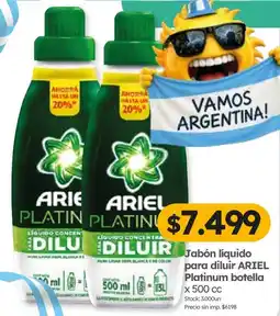 Cordiez Ariel jabón líquido para diluir Platinum oferta