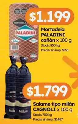 Cordiez Paladini mortadela cañón oferta