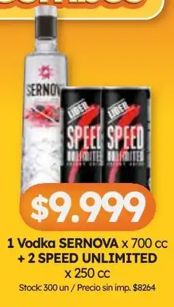 Cordiez Sernova vodka + speed unlimited oferta