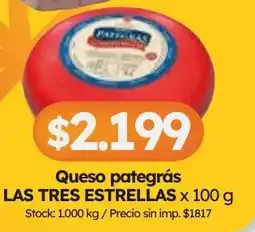 Cordiez Las tres estrellas queso pategrás oferta